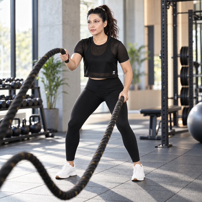 Black PowerMesh Top