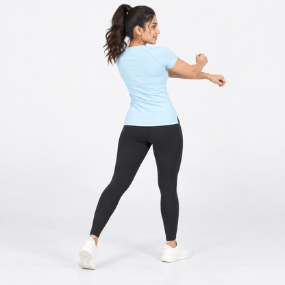 Icy Sky Blue Flow Active Tee