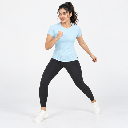 Icy Sky Blue Flow Active Tee