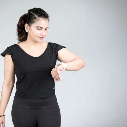 Midnight Muse Stylish Crop Top