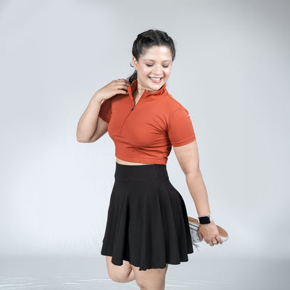 Brownie Collar Chain Crop top