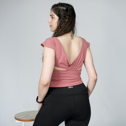 Peach Glow Stylish Crop Top