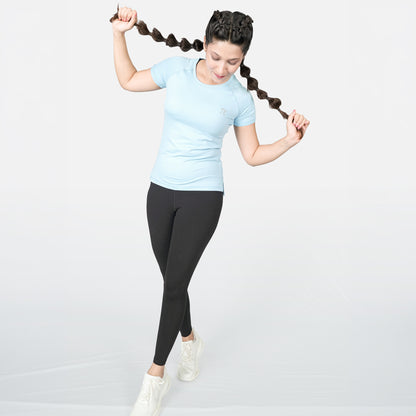 Icy Sky Blue Flow Active Tee