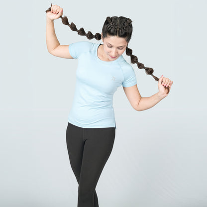 Icy Sky Blue Flow Active Tee