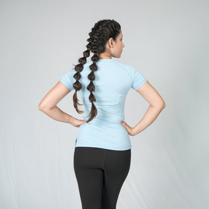 Icy Sky Blue Flow Active Tee